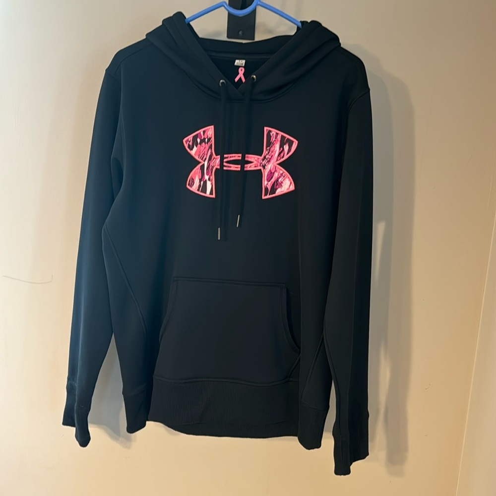 Under Armour hoodie with pink detailed logo
